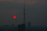 真っ赤な夕日