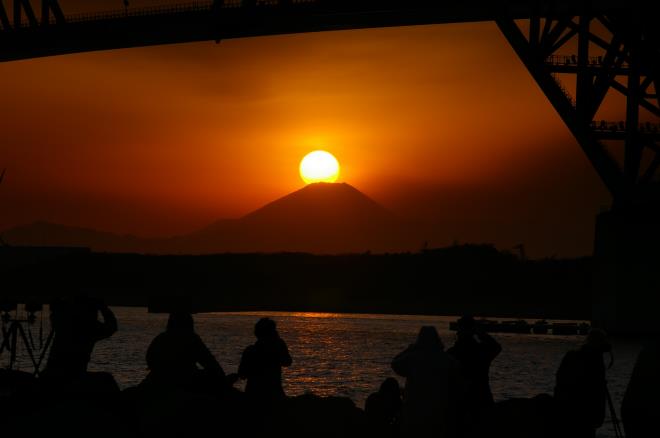 若洲海浜公園からのダイヤモンド富士②