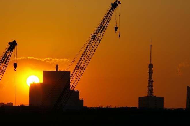 有明北橋からの夕日②