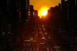 歩道橋からの夕陽⑤