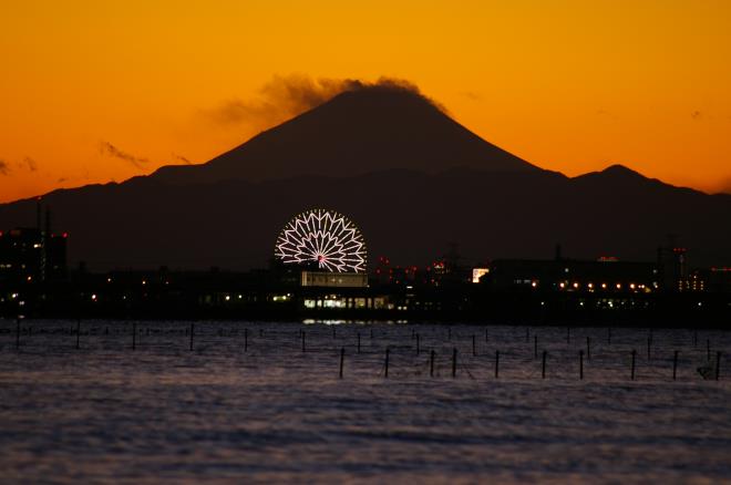 富士山と観覧車