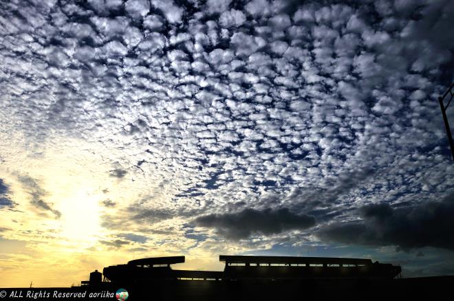 Aloha Stadium sunset clouds