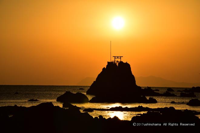 元旦の夕日