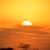 夕陽と鶴