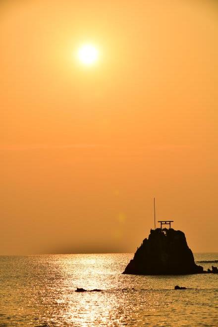 牛ノ浜海岸の夕陽