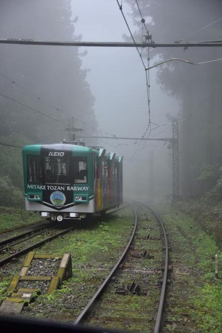 霧の中を