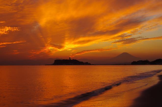 13江ノ島夕焼け Jpg フォトコミ