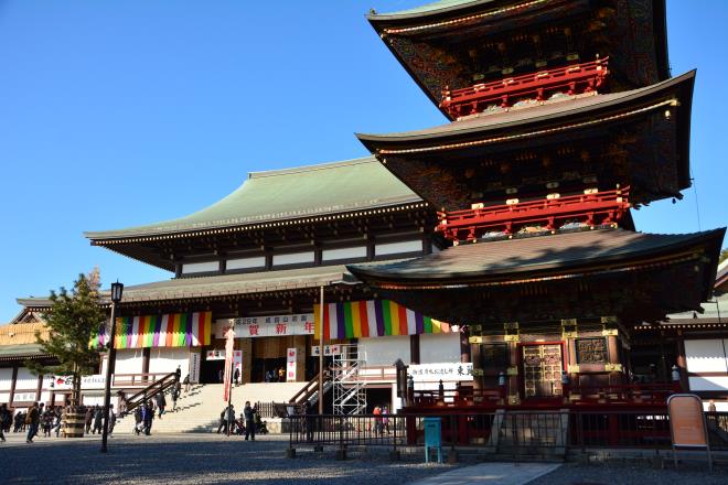 大本堂と三重塔