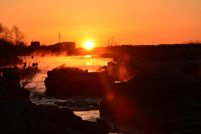 多摩川の日の出