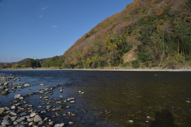 久慈川と紅葉